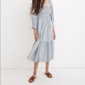 Madewell Lucie smocked dress NWT